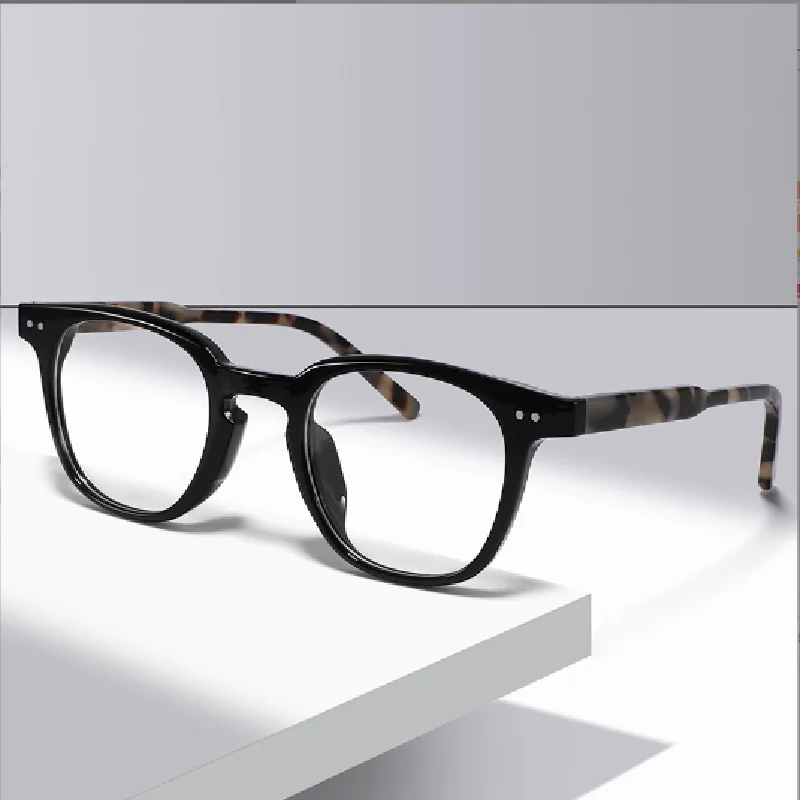 Acetate frame Women's flat lens Transparent lens luxury glasses Unisex Business casual wear temperament 8901