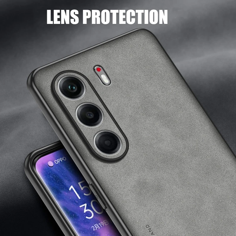 Case for Tecno Camon 40 Pro 5G TPU Soft Frame Sheepskin Leather Back Coque Cover Protect Shockproof