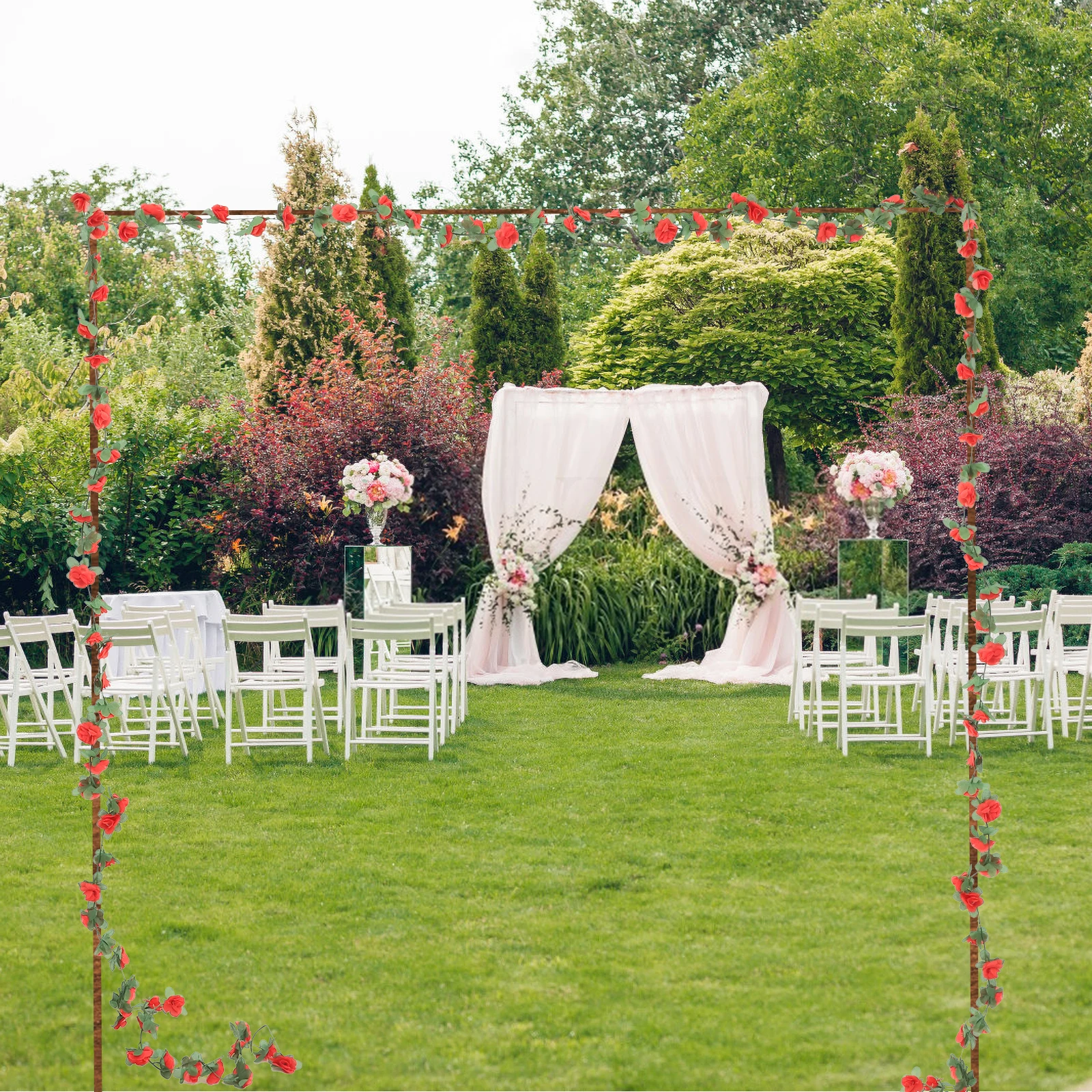 

Artificial Flower Wreath Fake Rose Flowers Garland Vine Decorations Garlands for
