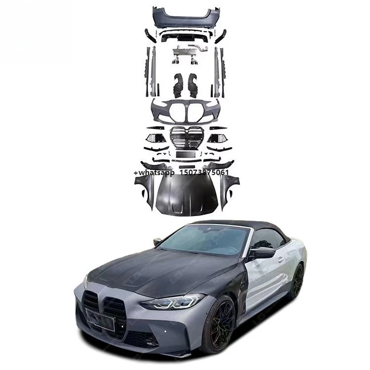 

2020- G22 G26 Upgrade M4 Style Wide Body Kit for 4 Series G22 G26 Front Rear Bumper Hood Fender Exhaust Tips