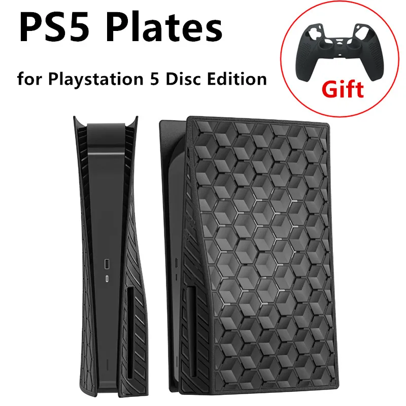 HEYSTOP PS5 Plates Hard Shockproof PS5 Cover Skins Shell Panels for PS5 Console PS5 Case for Playstation 5 Disc Edition