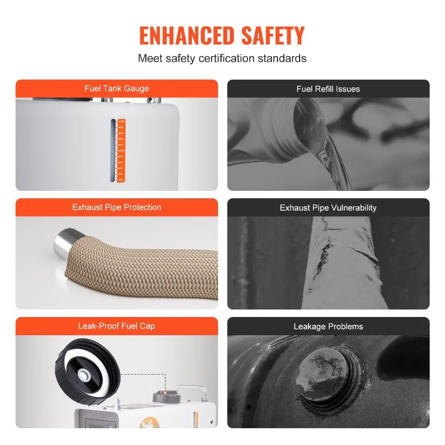 سخان هواء ديزل 12 فولت 24 فولت 2 كيلو وات تطبيق بلوتوث للتحكم عن بعد في الهواء الطلق #4