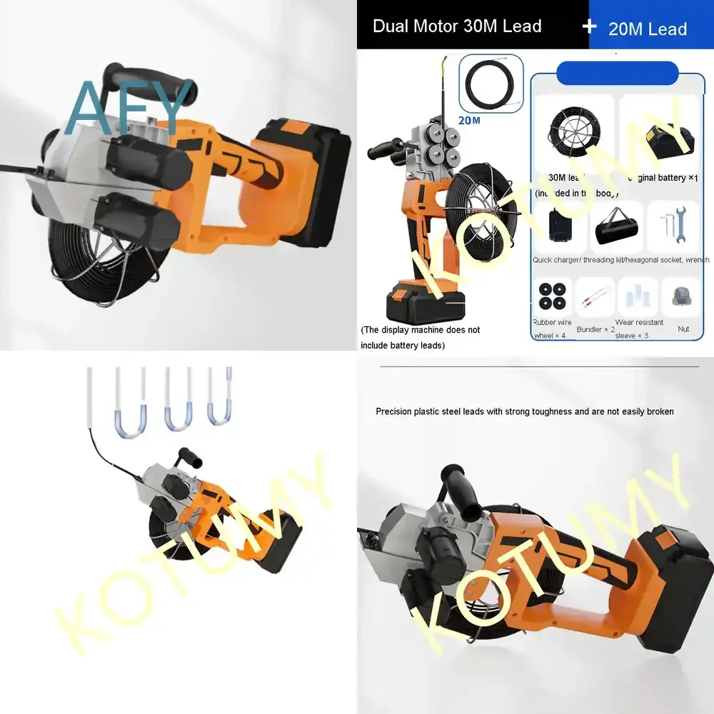 Stringing Machine for Lithium Battery Threading Device Fully Automatic Electrician Tool for Steel Wire Threading Cable Puller