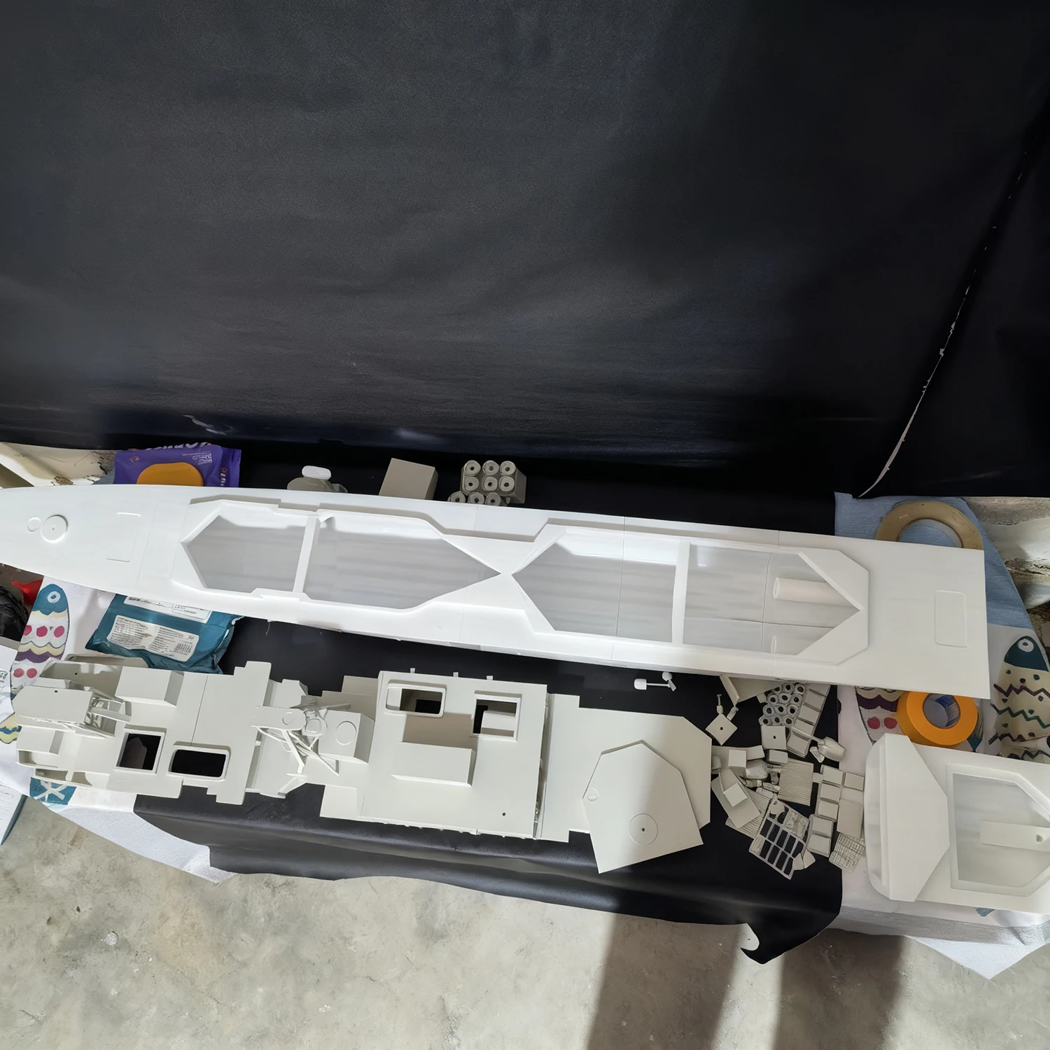 1/150 Barche RC 115 centimetri Kidd-class Destroyer Barca telecomandata Stampata in 3D Formatura Modello di nave RC Kit Nave giocattolo Modello di nave da guerra