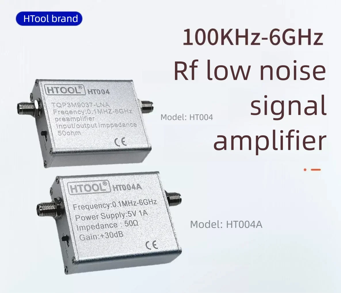 HTOOL HT004/HT004A Geräuscharmer Verstärker 100kHz-6GHz Breitband-Signalverstärker LNA 20dB 35dB Verstärkung Vorverstärker für Autoradio GPS SDR – Detail 1