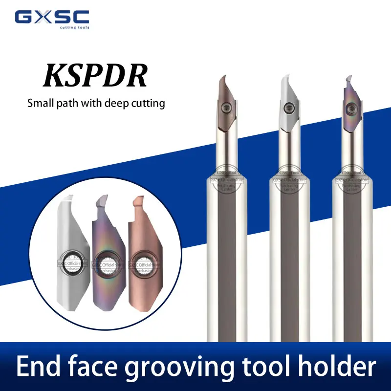 

KSPDR CNC Lathe Inner Hole End Face Grooves Cutter With SPDR200DM10 Small Diameter Large Depth End Face Groove Cutter Bar Blades