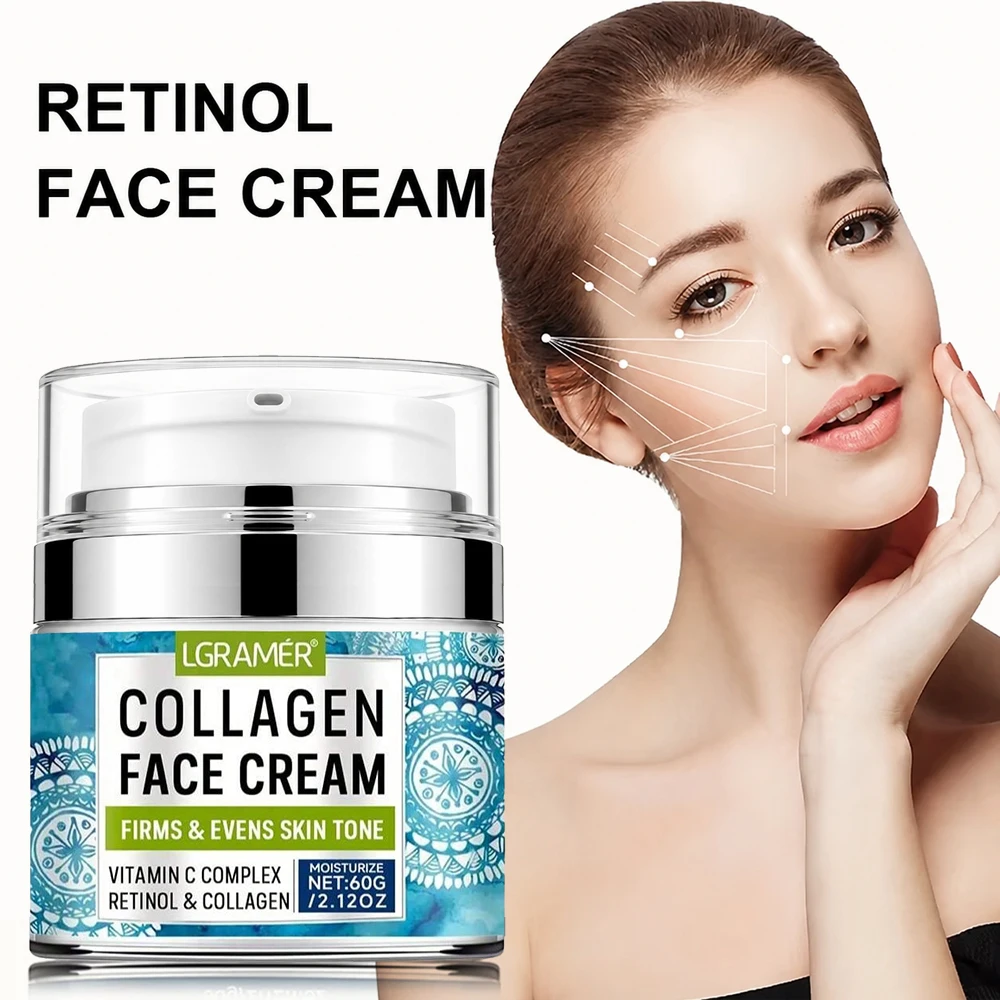 Retinol Face Cream Collagen Fade Fine Lines Moisturizer Nourish Whitening Brighten Younger Firming Lifting Smooth Skin cream