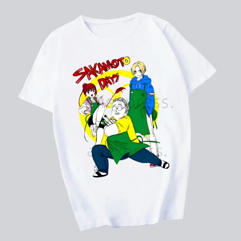 

Sakamoto Days T-Shirt Men Unisex Anime Cartoon Design Men Tee Shirt Homme Summer Tops Short Sleeve Vintage Style