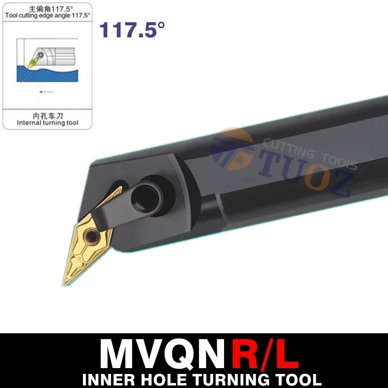 TUOZ S40T-MVQNR16 S40T-MVQNL16 MVQNR MVQNL S40T 117.5° 40mm MVQNR16 MVQNL16 CNC Internal Turning Tools