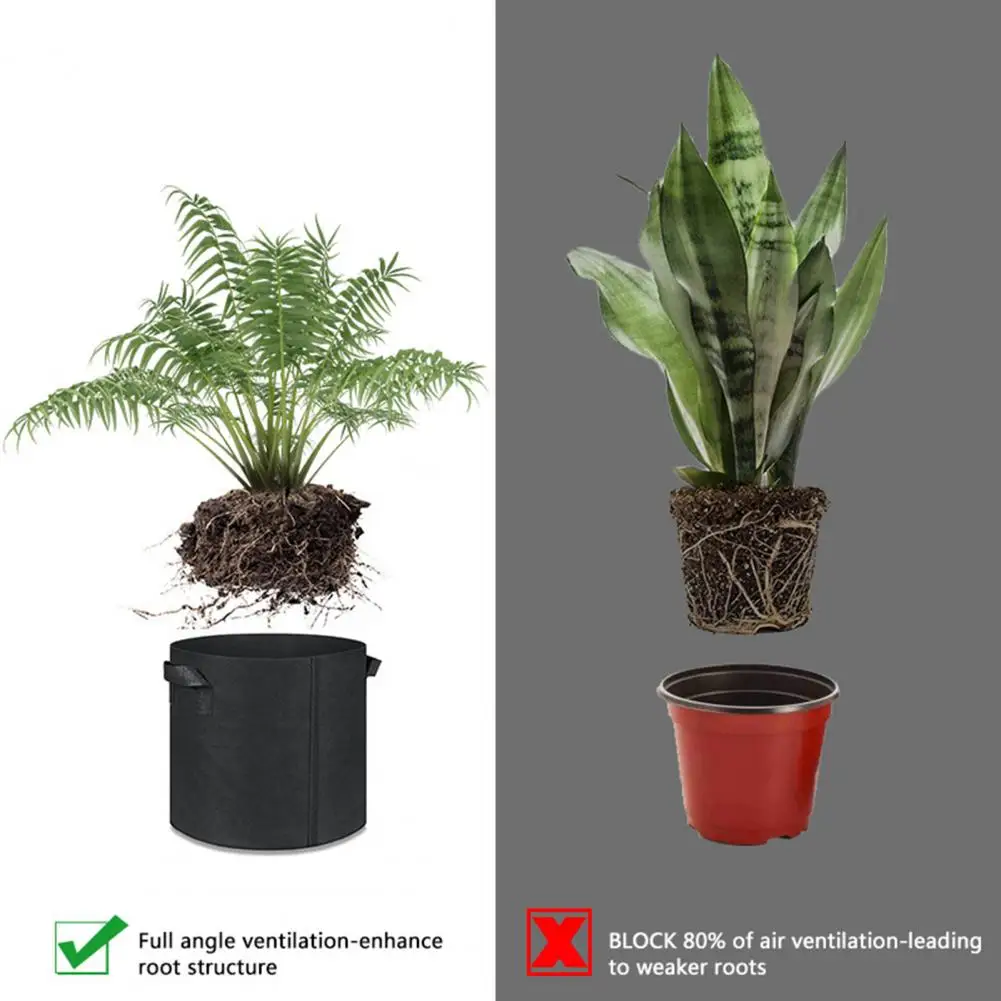 Bolsa de cultivo de plantas de pimienta, bolsas de cultivo de plantas transpirables para verduras, flores, hierbas, macetas de plantación de jardín multiusos para bonsái