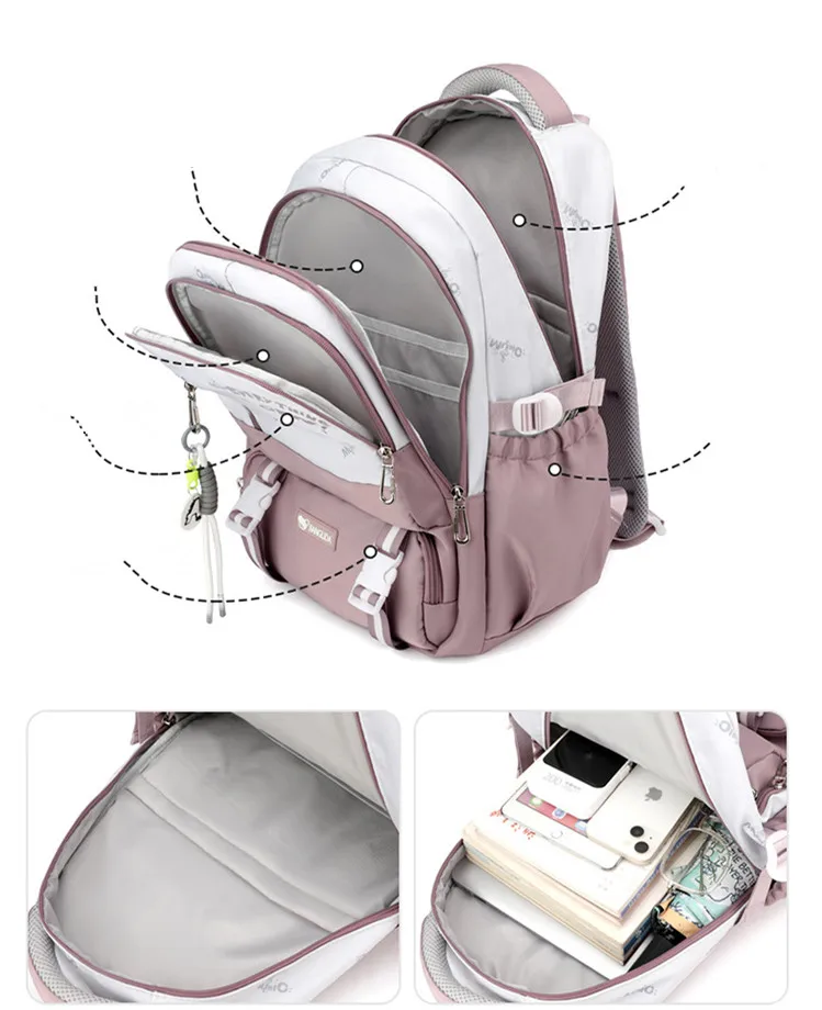 New Middle and high school students School Bags For Boys Girls Large Schoolbag Primary School Backpack Kids Book Bag Waterproof