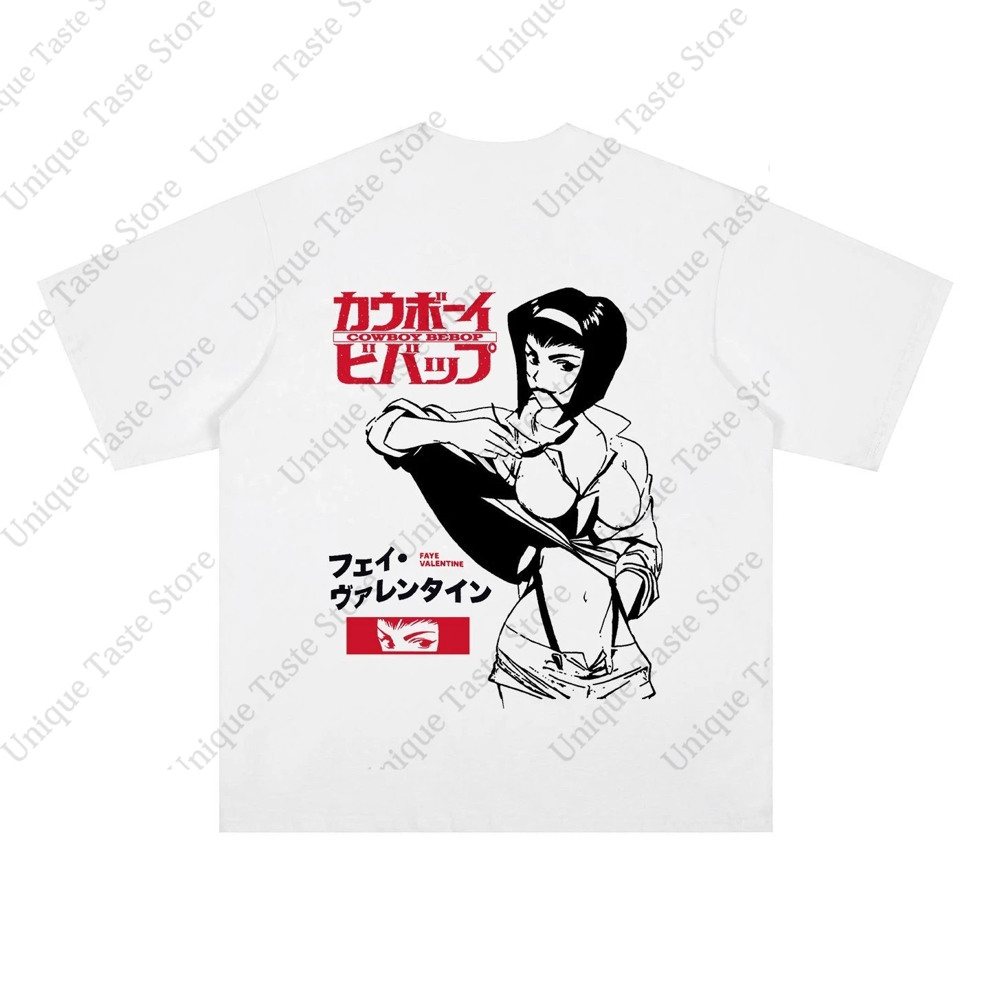 ‌Manga Cowboy Bebop T Shirt Faye Valentine Graphic Print T-shirt Retro Fashion Anime Men Women Cotton Soft Short Sleeve Tee Tops