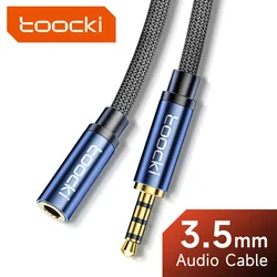 Toocki Aux Cable Jack 3.5mm maschio a femmina maschio prolunga Audio cavo altoparlante con microfono per cuffie cavo Extender Xiaomi