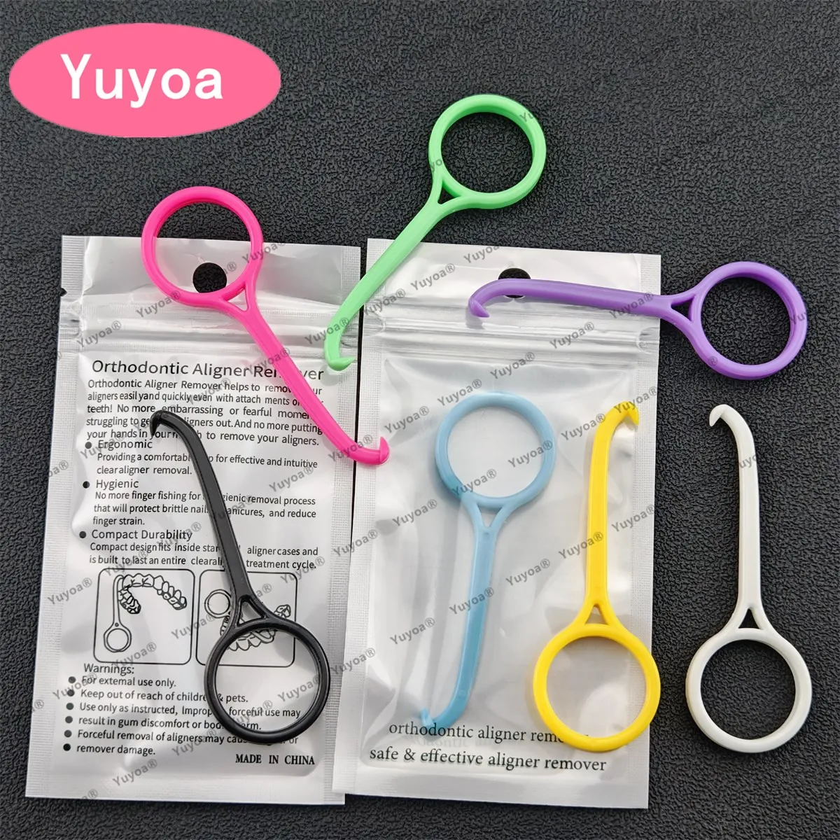 

200PCS Orthodontic Brace Extractor Dental Aligner Remover Individually Wrapped Removable Tool Hook Oral Care