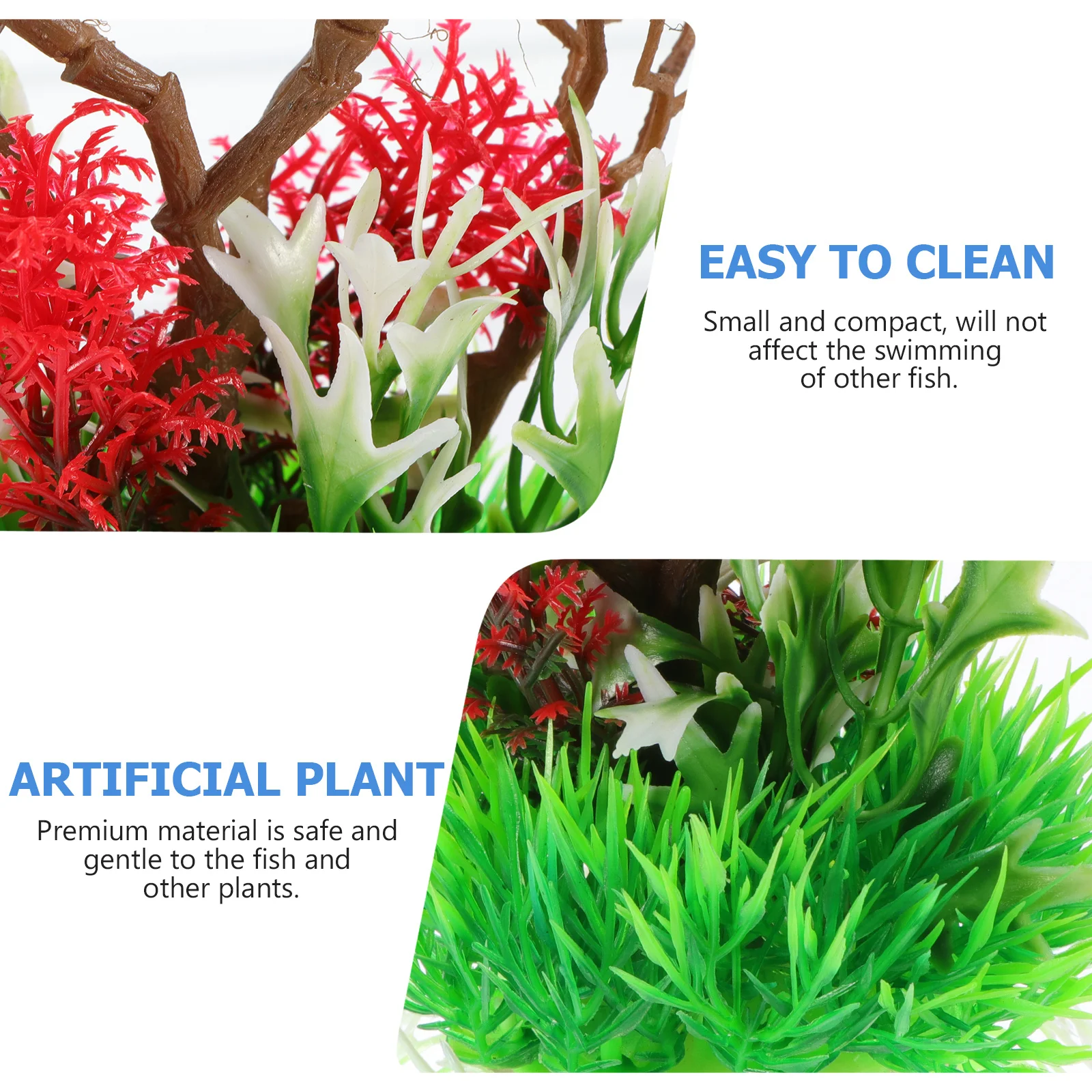

Artificial Aquarium Plant Decoration for Fish Tank Landscaping Vivid Fadeless Lifelike Water Plant Adornment Suitable Salt Fresh