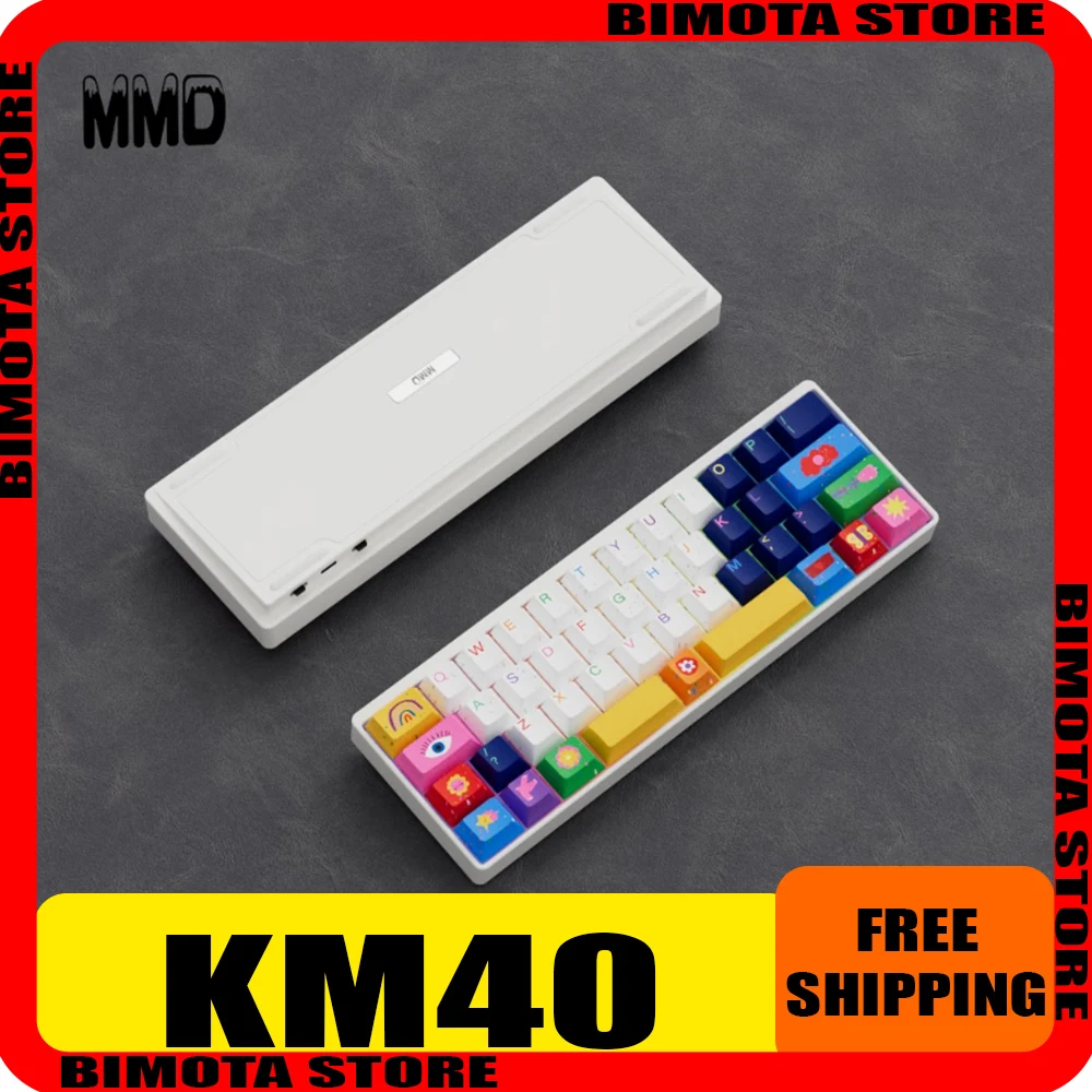 

MMD KM40 Mechanical Keyboard 3mode Wireless 2.4g Bluetooth CNC Aluminum Tuotuo Designer Keyboard Esports Game Computer Accessory