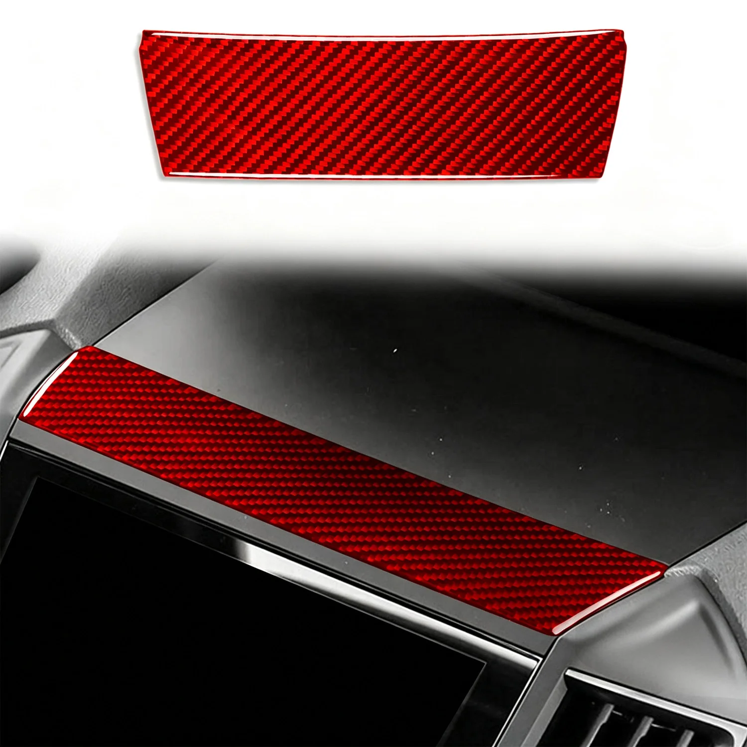 For Subaru Forester SK 2019-2024 Carbon Fiber Center Dashboard Trim Cover 1Pc Interior Accessory