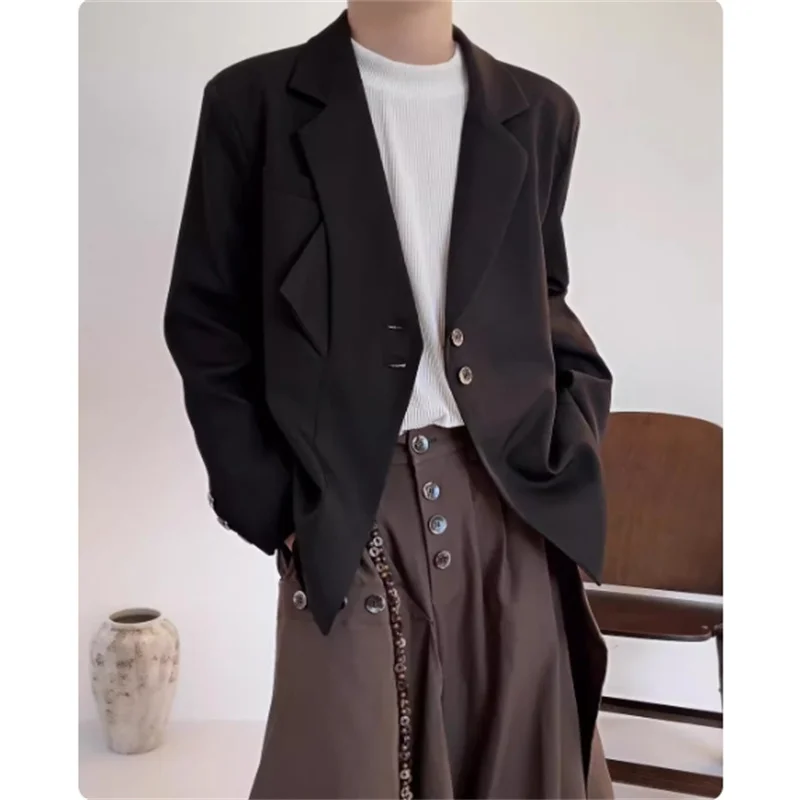 Niche design sense Yamamoto Yoshi's style retro suit simple neutral style casual jacket for men and women