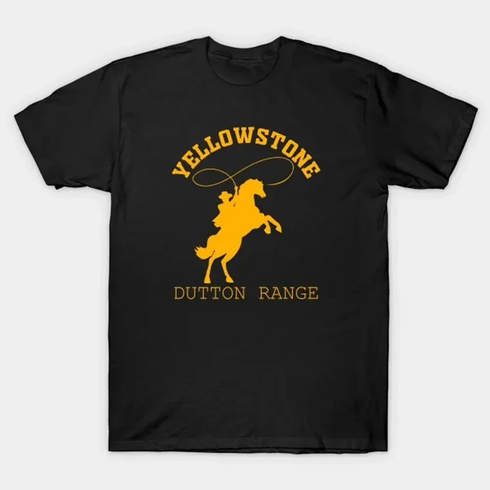 Yellowstone Dutton Ranch T Shirt TV Shows Tshirts Cool Western Cowboy Graphic Tshirt Men Shirt Ropa Hombre Camisetas