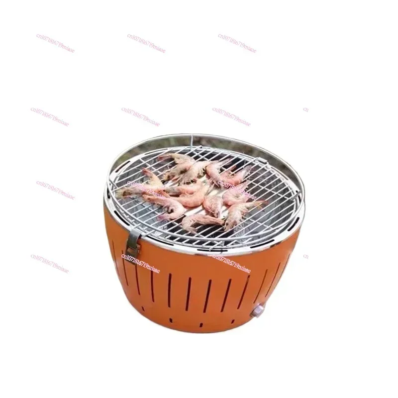 Smokeless Stove PORTABLE SMOKELESS ANTI-BURNING GRILL WITH FAN CHARCOAL GRILL FOR HOUSEHOLD BBQ GRILL