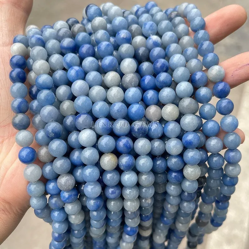 Natural Stone Blue Aventurine Beads Loose Spacer Gemstone Bead For Jewelry Making DIY Bracelet Necklace Accessory 4 6 8 10 12mm