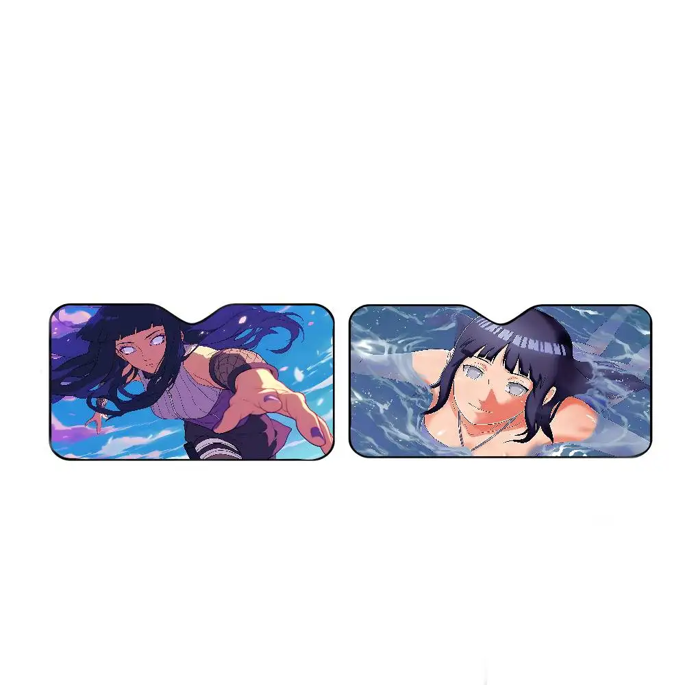 Cute H-Hinata Hyuga Windshield Sunshade Car Window Windscreen Cover Sun Shade Auto Sun Visor Car-covers Car Solar Protection