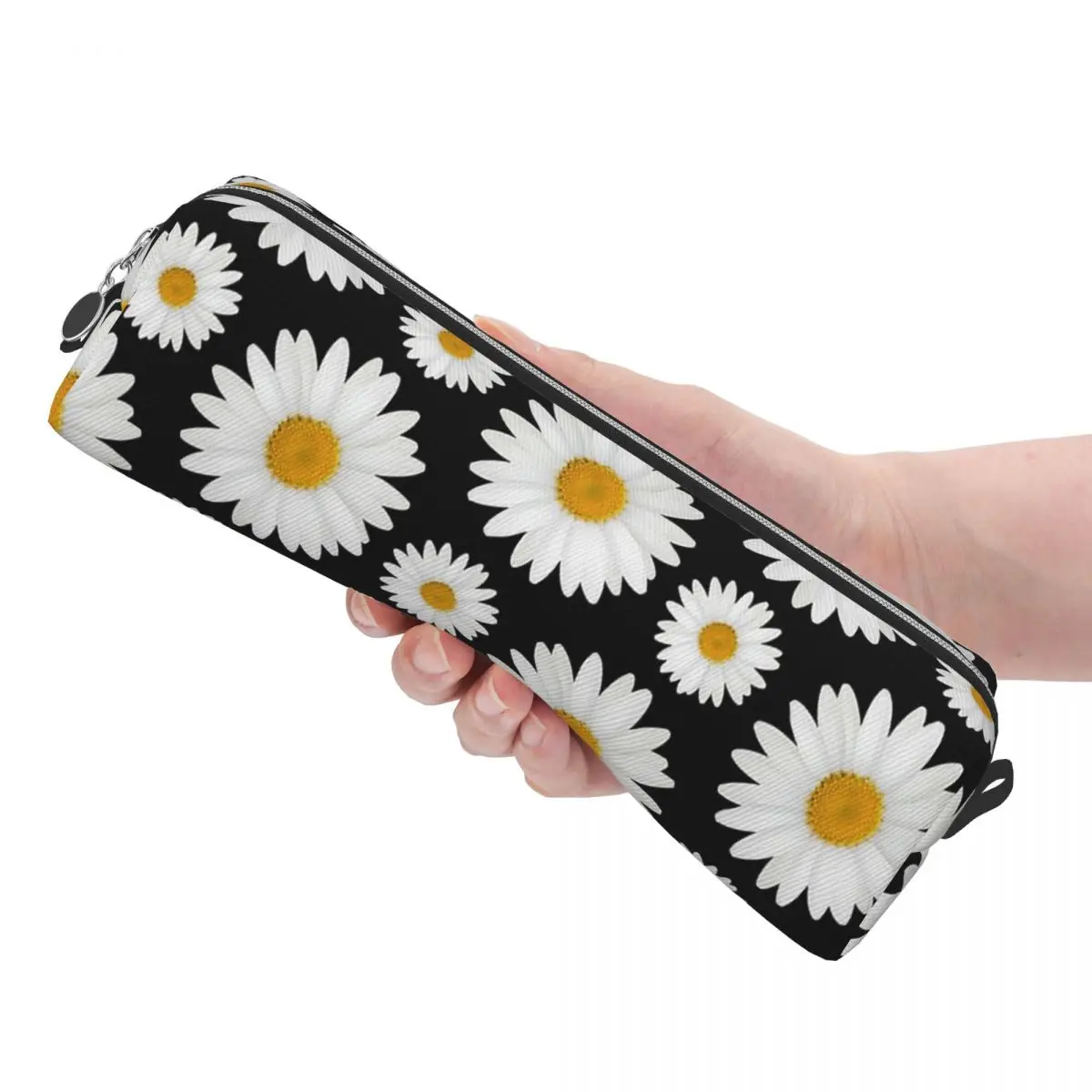 데이지 데이지 꽃 선물 연필 케이스 꽃 펜 상자 가방 소녀 소년 대용량 학생 학교 화장품 연필 상자