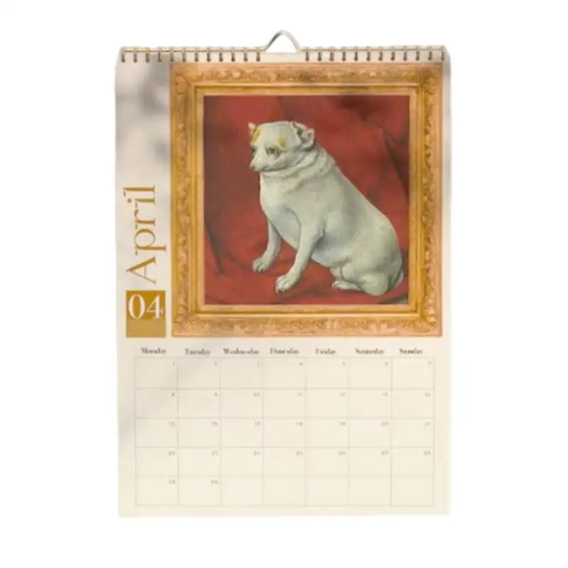 Calendar 2025 Calendar Weird Renaissance Dogs 2025 Retrowall Calendar Medieval Anti-Tear Dogs Wall Calendar