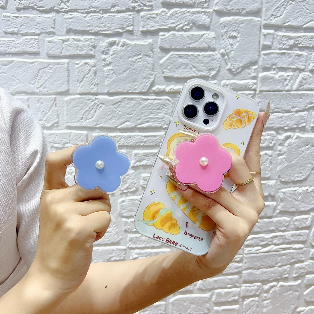INS أنيقة زهرة الهاتف كسول تقف مع قوس قابلة للتطوير آيفون سامسونج Xiaomi جوجل العالمي البنصر Griptok حامل