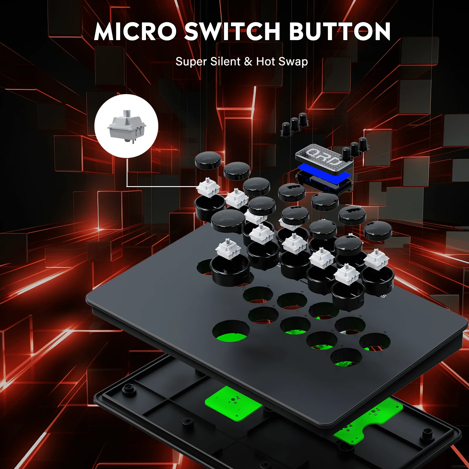 Qrd Maestro S3 Draadloze Hitbox Voor Ps5/Ps4/Ps3/Switch/Xbox/Stoom/Pc/Ios/Android Alles In Een Arcade Stick