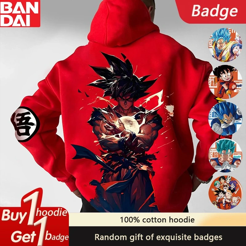 

Dragon Ball Animation Hot Blood Peripheral Printed Hoodie 2025 American Trend Men's and Women's Autumn Comfortable Loose Hoodie