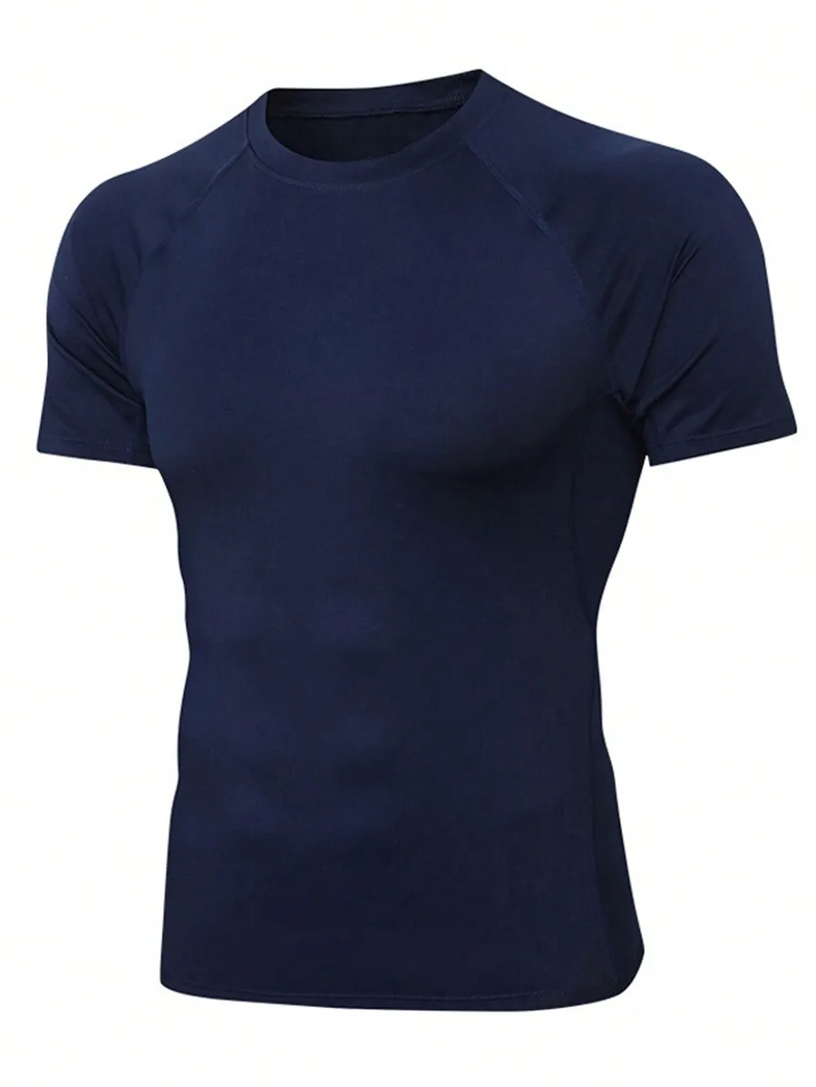 

Mens Compression Short Sleeve T-Shirt Gym Workout Base Layer
