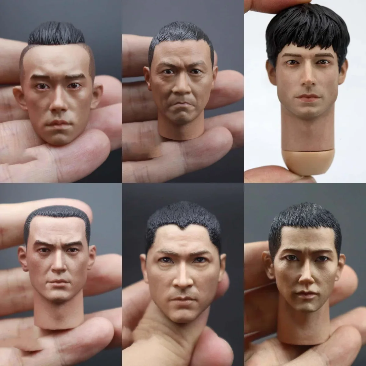 1/6 cabeza de chico guapo chino jugada espada de dibujo Li Yunlong Jackson Yee cabeza esculpida para figura de acción de soldado masculino de 12 pulgadas juguete