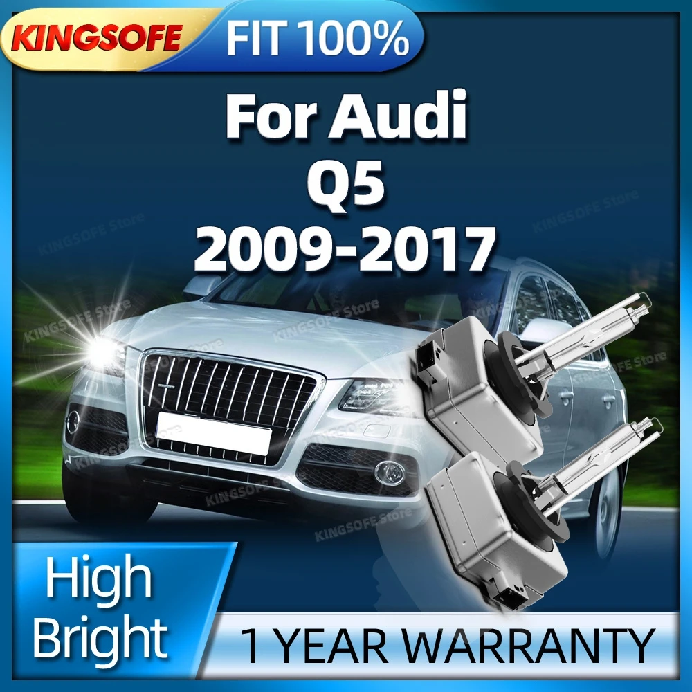 

2 шт. ксеноновые лампы D3S 6000K HID, обновленная лампа для автомобильных фар для Audi Q5 2009-2017 2010 2011 2012 2013 2014 2015 2016