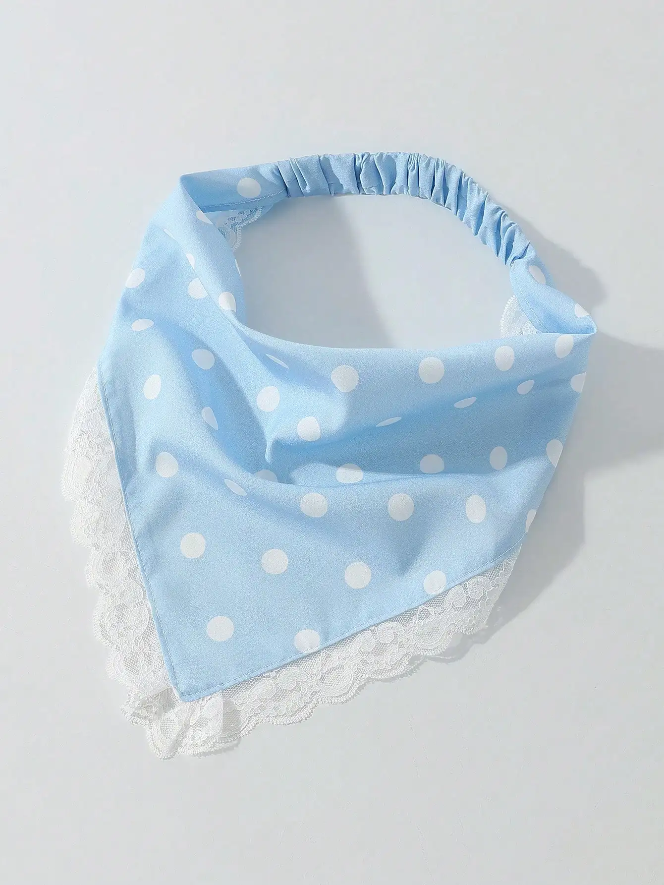 1PC Lady Embroidered Edging Headwrap Patterned Dot Print for Daily And Vacation Use