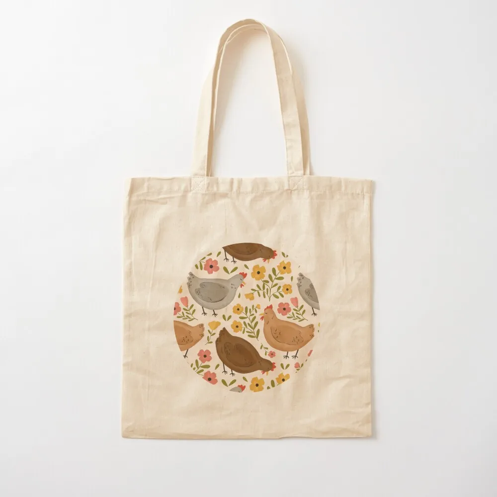 

Springtime Chickens Tote Bag shopping trolley bag Women's shopping bag shopping bags foldable tote Canvas Tote