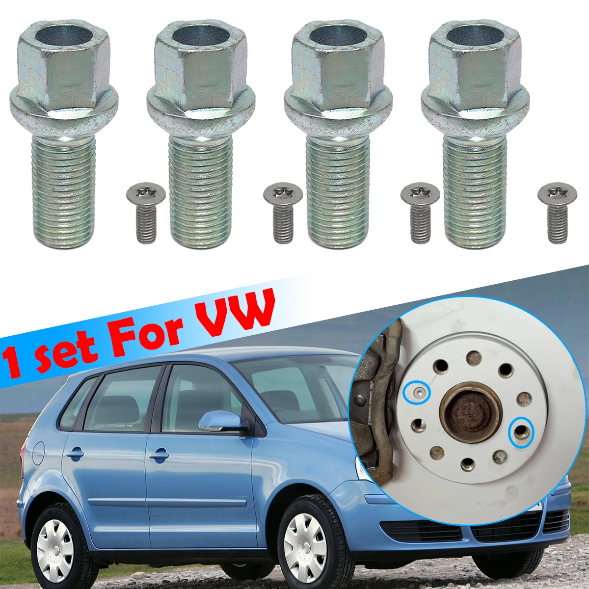 

Car Wheel Tyre Nut Stud Lug Brake Rotor Disc Countersunk hub Tyre Screw Bolt For VW Scirocco Touran Tiguan Sharan Polo Passat