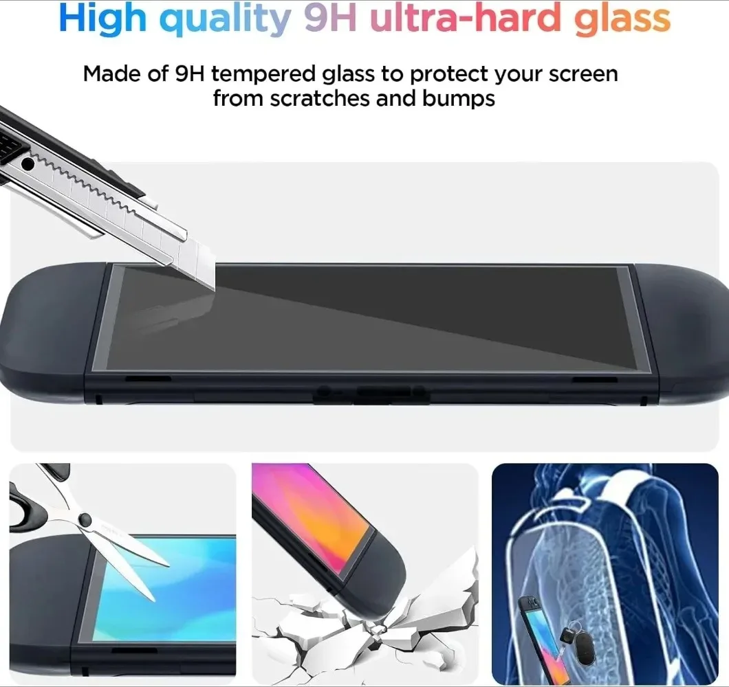 Easy Install Screen Protector for Nintendo Switch 2 Console HD Tempered Glass Anti-Scratch Protector Films with Alignment Frame