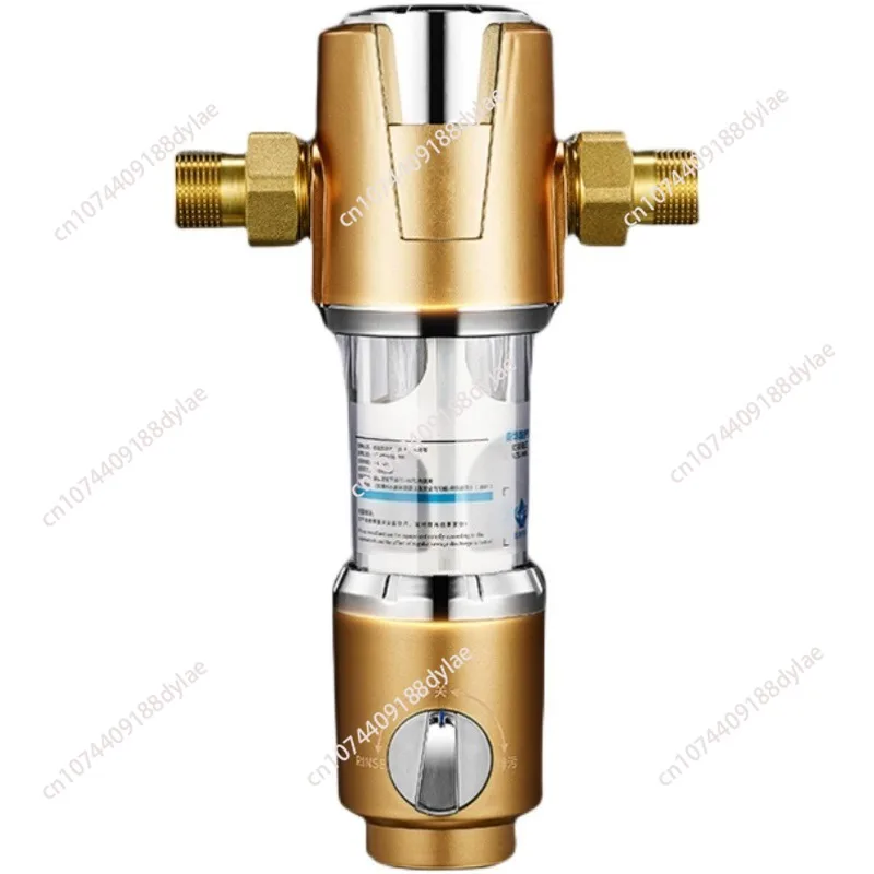 

Spin Down Sediment Filter, Backwash Whole House Water Filter System,Reusable Flushable Pre-Filtration for Tap Water,Brass