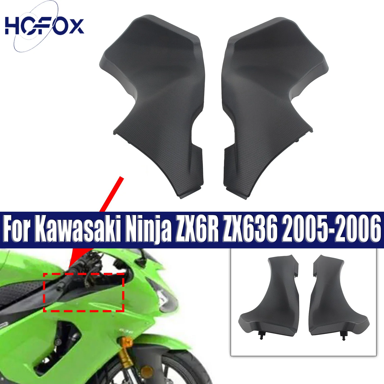 

For Kawasaki Ninja ZX6R ZX636 2005-2006 Air Intake Tube Duct Cover Fairing
