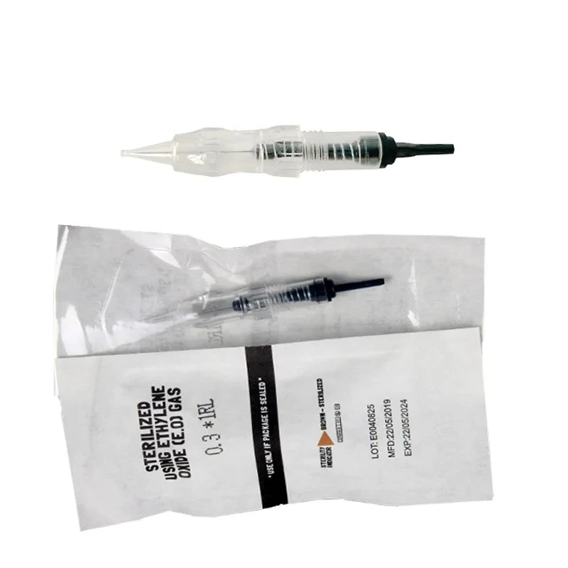Tattoo Dermografo Machine Eyebrow Needle Tattoo Needles 50pcs Permanent Makeup Cartridges for PMU Machine Black Pearl Machine
