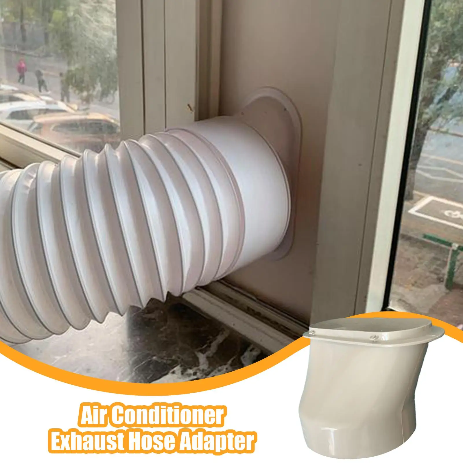 

Portable AC Hose Adapter Flat Exhaust Hose Coupler For AC Vent Multi-Functional Air Conditioner Vent Tube Replacement Fitting