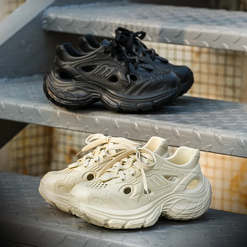 

Лето 2023, новые женские сабо в стиле Ins, нескользящие нескользящие сандалии для папы на шнуровке с мягким носком и модным стилем