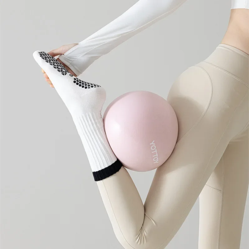 Yoga Socks Women Indoor Floor Silicone Non-slip Pilates Socks Color Matching Cotton Professional Gym Fitness Dance Sports Socks