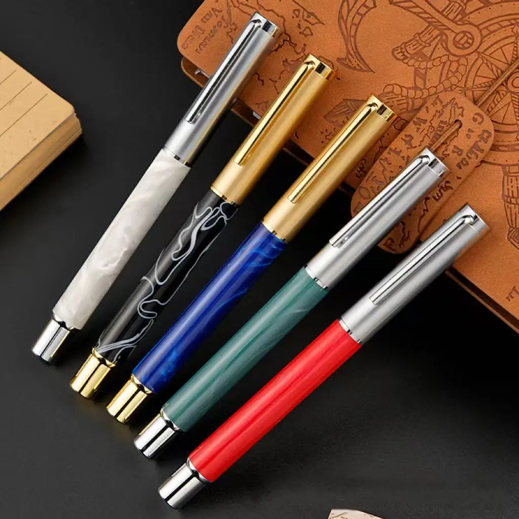 Wholesale high-grade metal pens business adult set ink bag replacement gift box gift ink pens