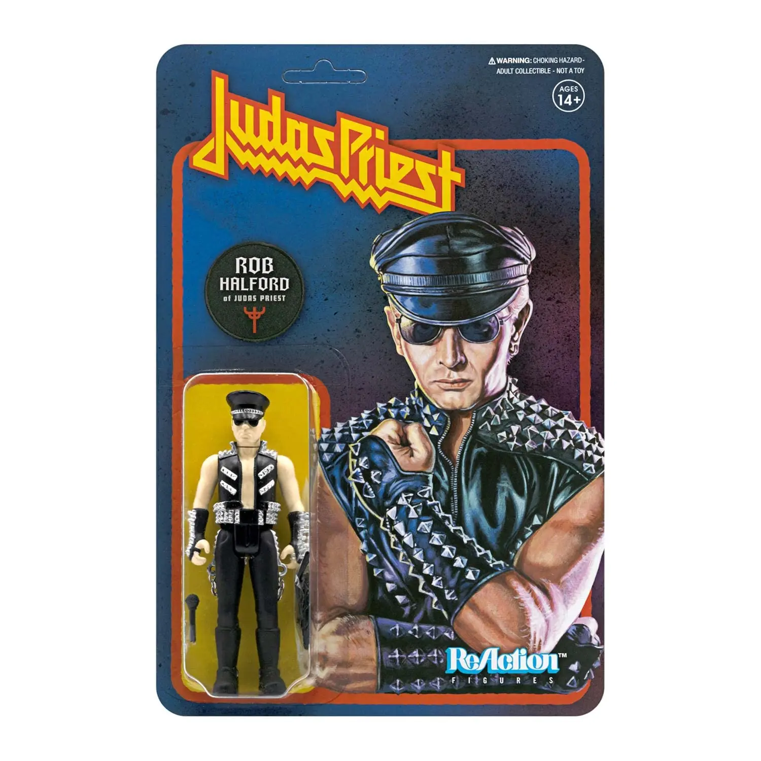 Super7 Judas Priest Rob Halford Retro Action Reaction Figure Collectible Figurines Legendary Character Model Children Toys Boys