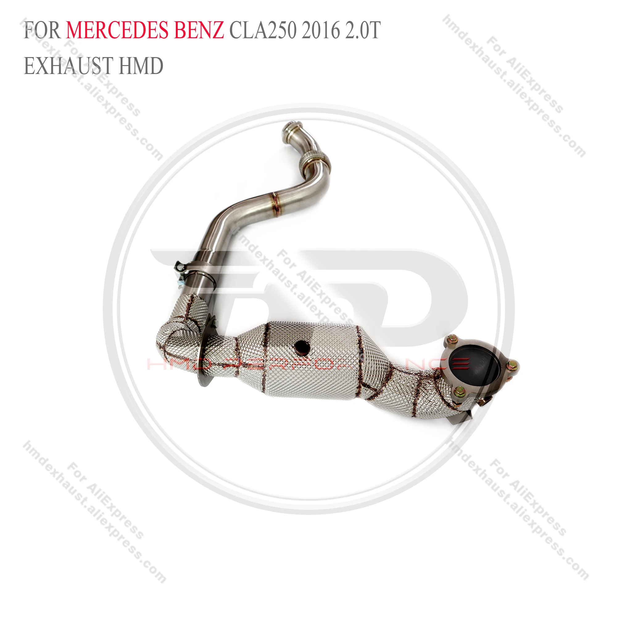 HMD Exhaust System High Flow Performance Downpipe for Mercedes benz CLA250 2.0T With Heat shield