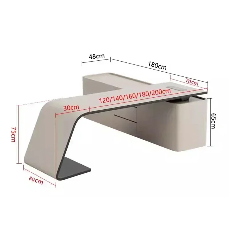 Plug Boss Desk Luxury Wall Organizer Computer Chair Decoration Table Sideboard Design Secretária Executiva Office Furniture