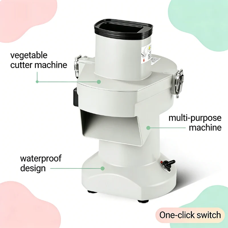Electric Multifunctional Commercial Kitchen Fruit and Leafy Vegetable Cutter Chopper Slicer Shredder Machine