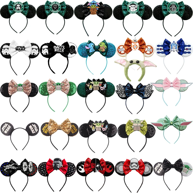 

Disney STAR WARS Headbands Girls Imperial Stormtrooper Hairbands Kids Baby Yoda Ears Hair Accessories Women Darth Vader Headwear